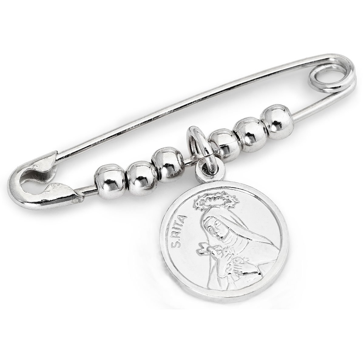 Pin Saint Rita of Cascia. Sterling silver 925. AMEN