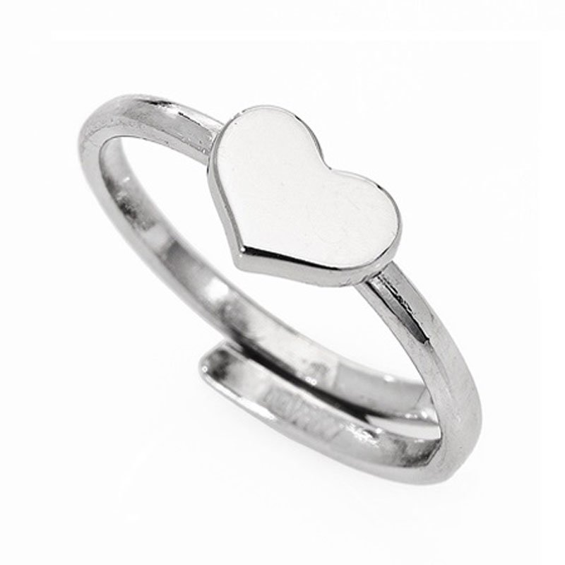Heart ring. Adjustable. Sterling silver 925.   AMEN