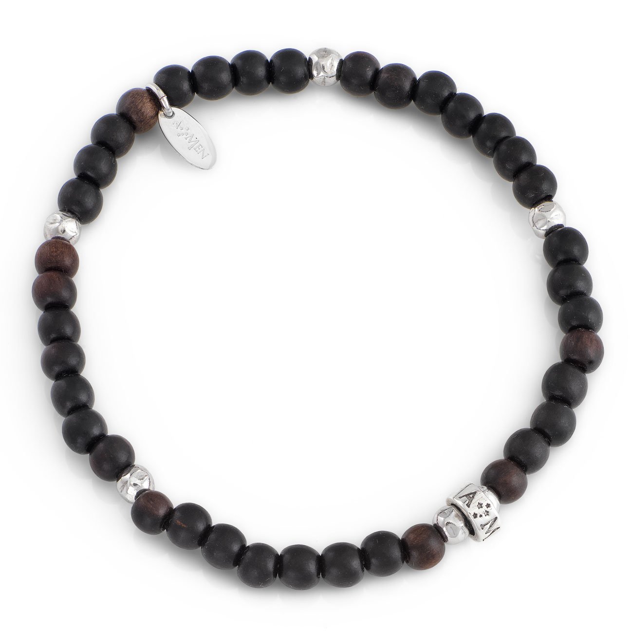 Brazalete Hombre. Plata de ley y ébano. AMEN