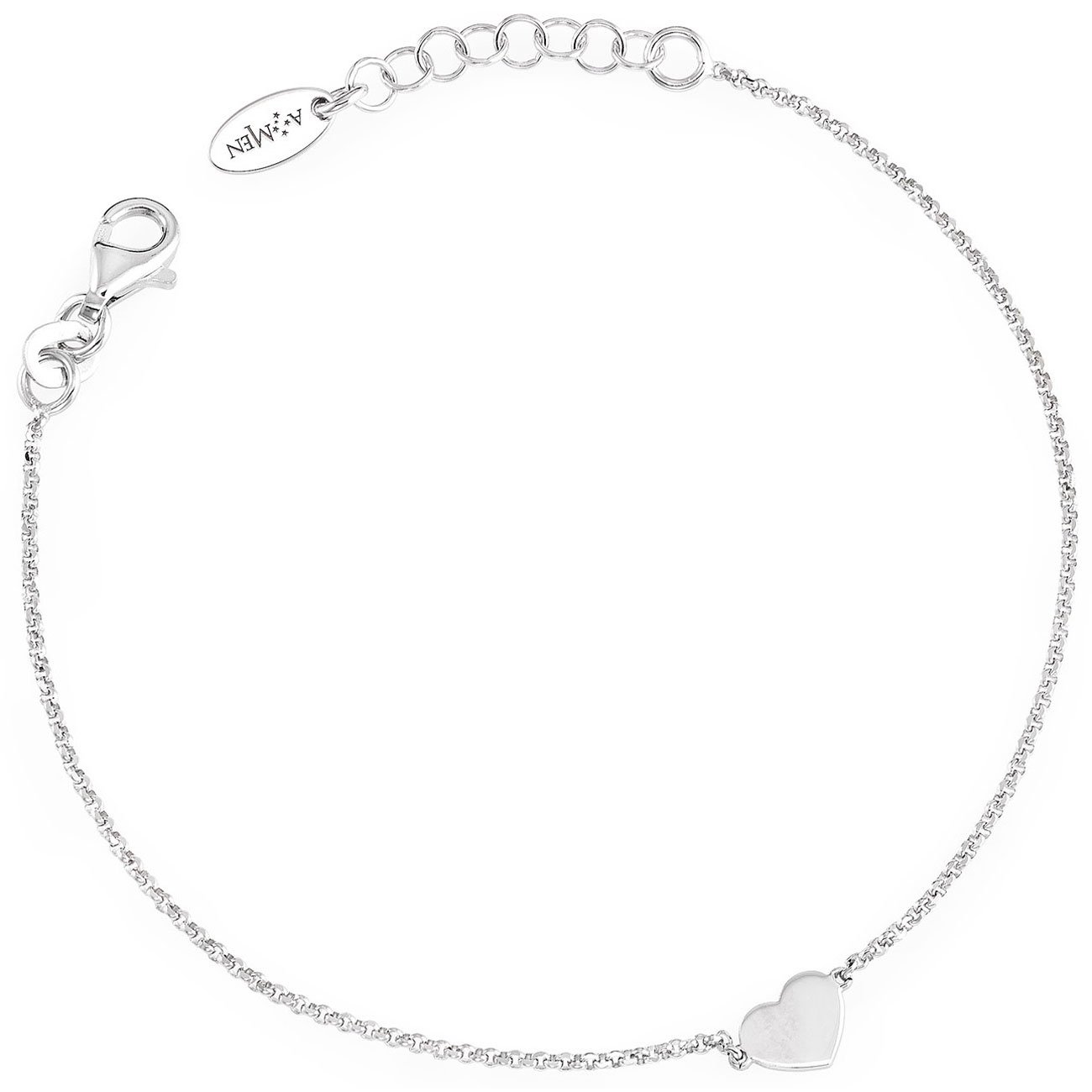 Heart Bracelet. Sterling silver 925. Various finishes. AMEN