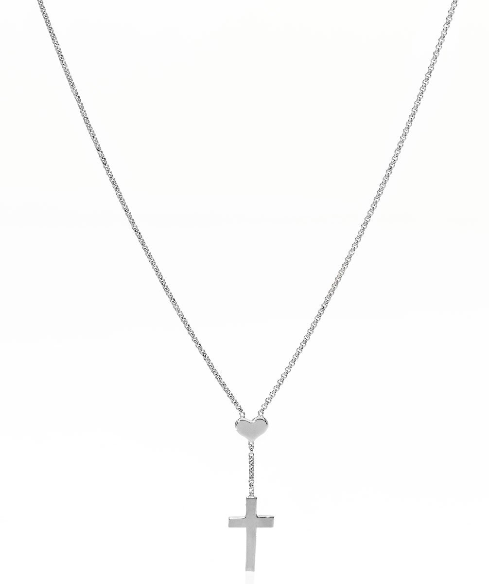 Cross choker. Sterling silver.  AMEN
