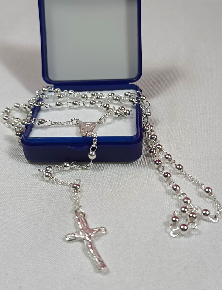 Rosario 3 mm. Plata ley 925