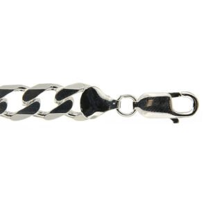 Cadena de plata de Ley modelo 'Bisel'. Grosor 9,10 mm