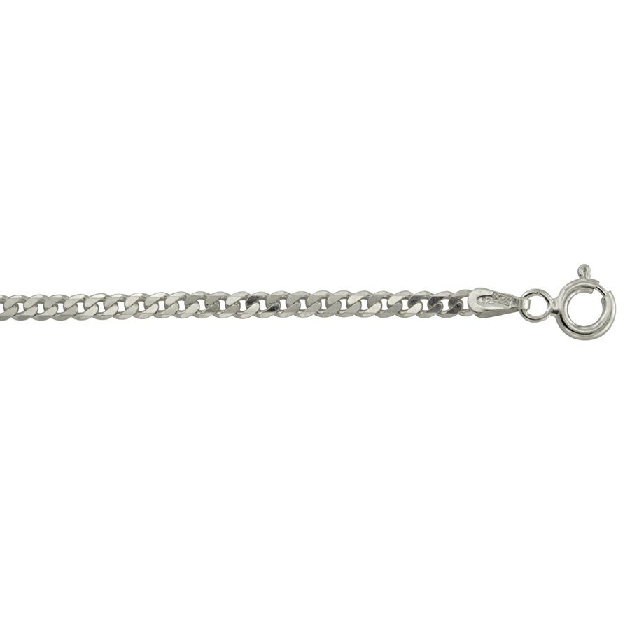 Cadena de plata de Ley modelo 'Bisel'. Grosor 1,40 mm