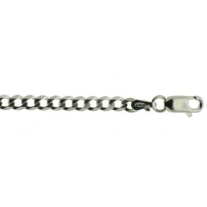 Cadena de plata de Ley modelo 'Bisel'. Grosor 3,40 mm