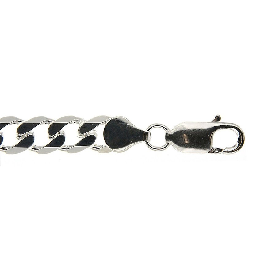 Cadena de plata de Ley modelo 'Bisel'. Grosor 6,60 mm