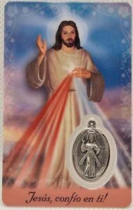 Estampa del Cristo de la Misericordia con medalla