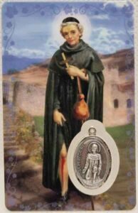 Estampa de San Peregrino con medalla