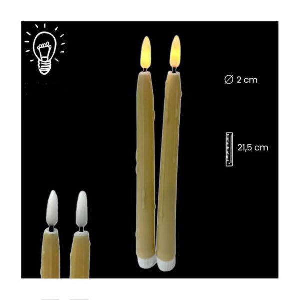 Set de 2 velas, espiral. Pilas-0