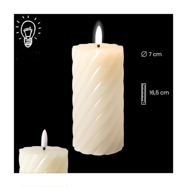 Vela a pilas, espiral. Led-0