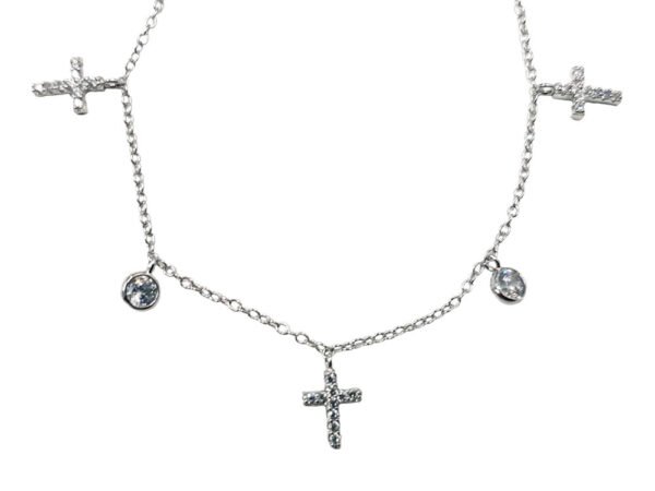 Brazalete con Cruces. Plata 925.-140522
