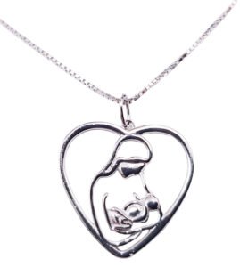 Corazón con cadena. Plata 925.