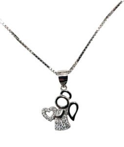 Ángel con cadena. Plata 925.