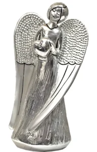 Angel con corazon. Plateado