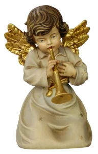 Angel arrodillado con trompeta