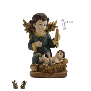 Guardian Angel with child, blue cloak