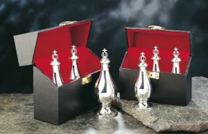 Crismera triple, con estuche