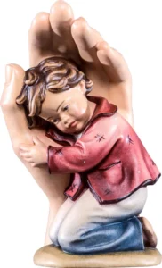 Protective hand with child