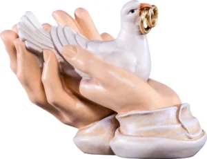 Protective hand with dove