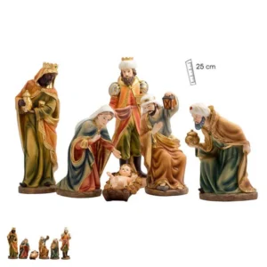 Nativity with Three Wise Men. 25 cm.