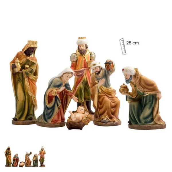 Nativity with Three Wise Men. 25 cm.