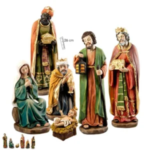 Nativity with Three Wise Men. 26 cm.