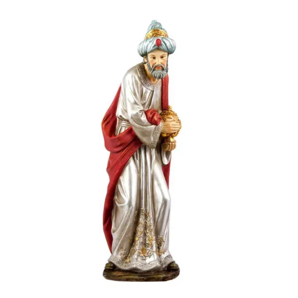 Nativity with Three Wise Men and Angel. 41 cm.