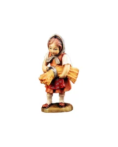 Girl with a bundle of wheat and sickle (Folkloristic Nativity)