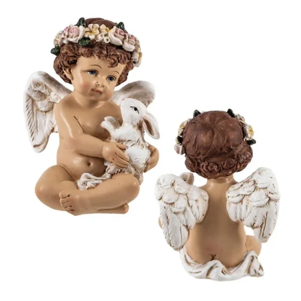 Couple of angels with animals sitting