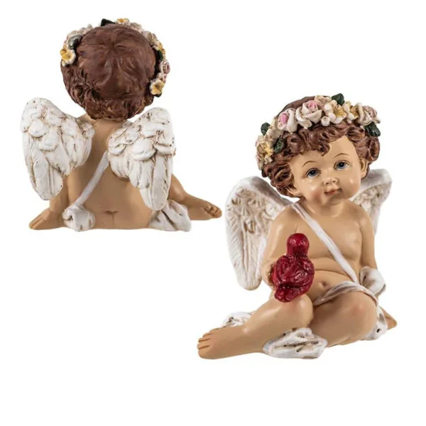 Couple of angels with animals sitting