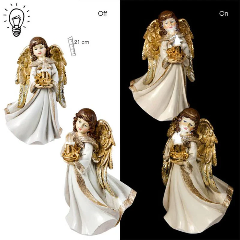 Angel couple with light