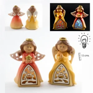 Angel couple with light