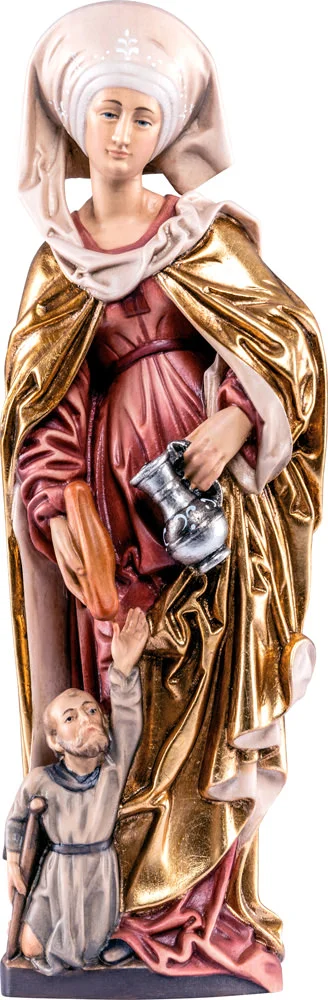 Santa Isabel con mendigo