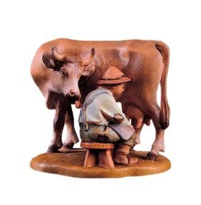 Cow with milker (Rustic Nativity)