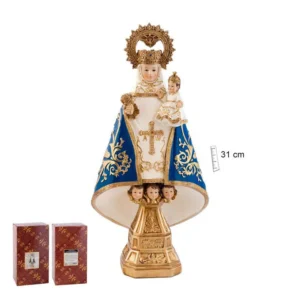 Virgen de Covadonga, manto azul. Varias medidas.