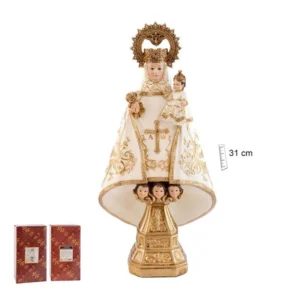 Virgen de Covadonga, manto crema. Varias medidas.