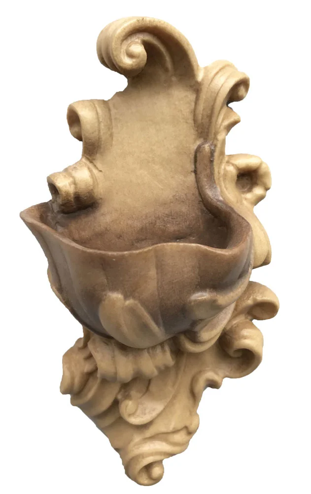 Wood baptismal font