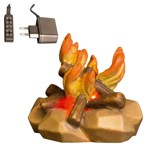 Campfire with light and transformer (Casales Nativity)