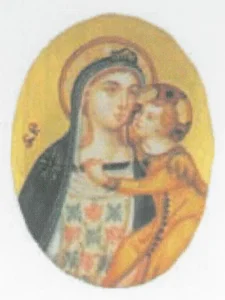Medalla de la Virgen con niño (Jacopo del Casentino)
