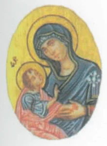 Medalla de la Virgen con niño (de la Salud)