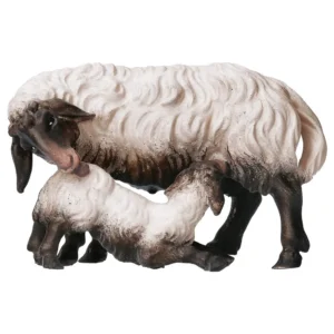 Sheep with lamb black head (Casales Nativity)