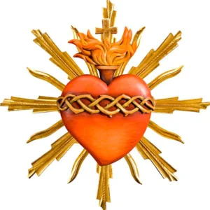 Relieve del Sagrado Corazon de Jesus con rayos (Detente)