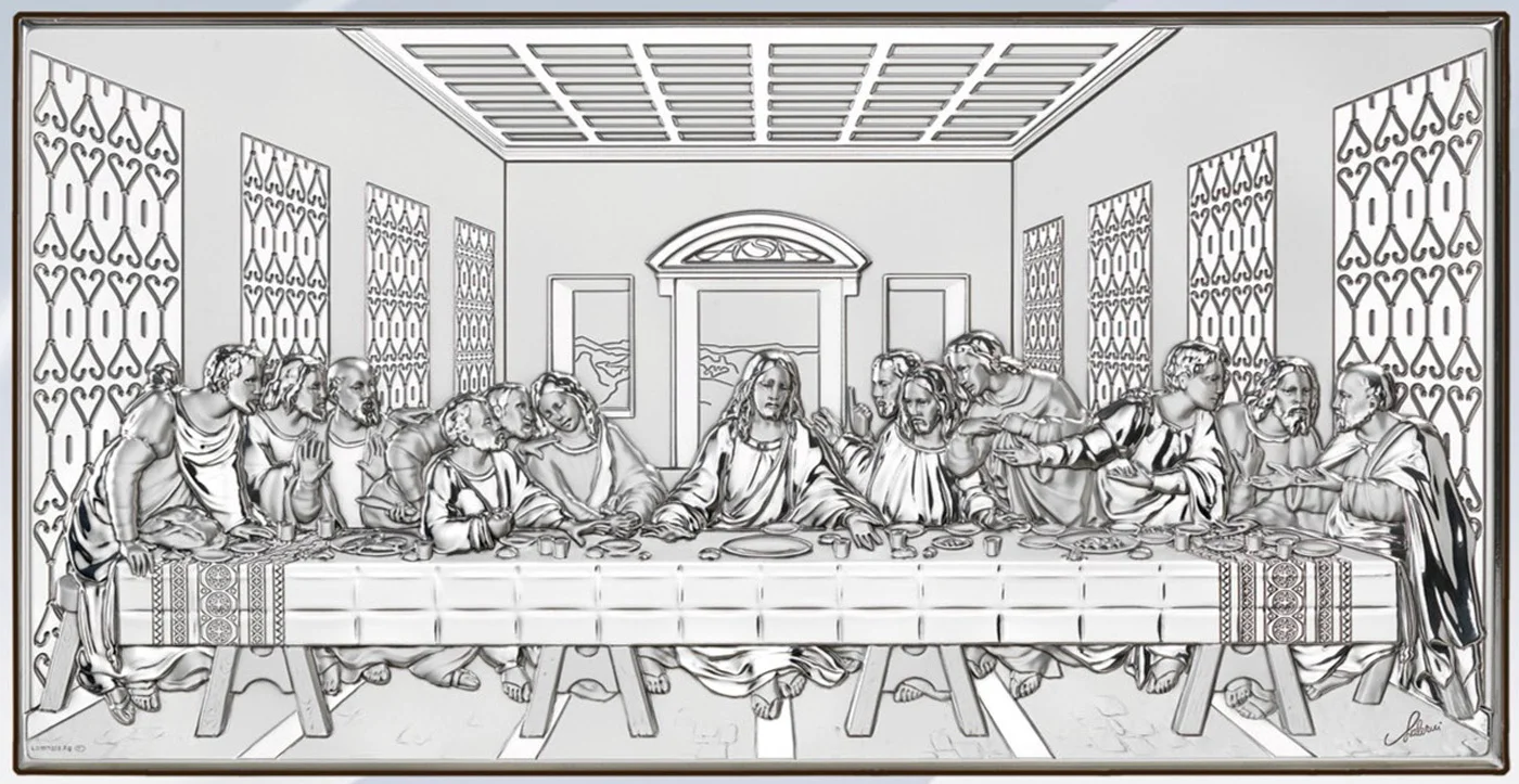 Retablo de la Ultima Cena. Plata laminada